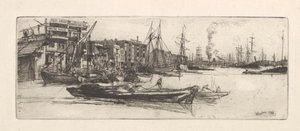 Temze raktárak alkotó: James Abbott McNeill Whistler