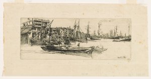 Temze raktárak alkotó: James Abbott McNeill Whistler