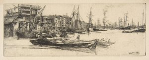 Raktárak a Temze partján alkotó: James McNeill Whistler