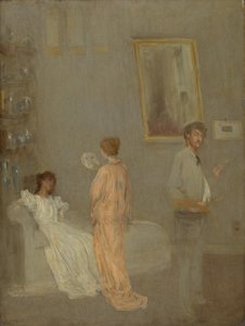 A művész a műtermében alkotó: James McNeill Whistler