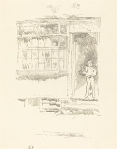A Fodrászat Mews-ben alkotó: James Abbott McNeill Whistler