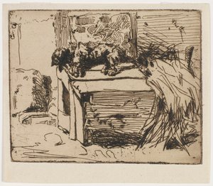 A kutya a kennelben alkotó: James Abbott McNeill Whistler