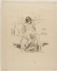 A leterített alak, ülve alkotó: James Abbott McNeill Whistler