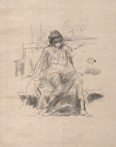Az ülő, drapériával borított alak alkotó: James McNeill Whistler