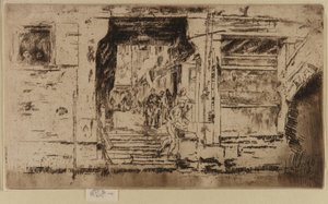 A Fish Shop, Velence alkotó: James Abbott McNeill Whistler