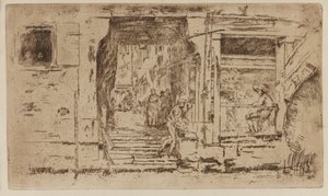 A Fish Shop, Velence alkotó: James Abbott McNeill Whistler