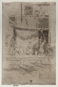 A gyümölcsárus standja alkotó: James McNeill Whistler