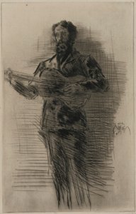 A gitáros (M.W. Ridley) alkotó: James Abbott McNeill Whistler