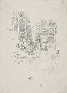 A Little Café au Bois alkotó: James Abbott McNeill Whistler