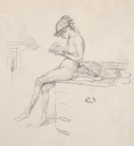 Az olvasó kis meztelen modell alkotó: James McNeill Whistler