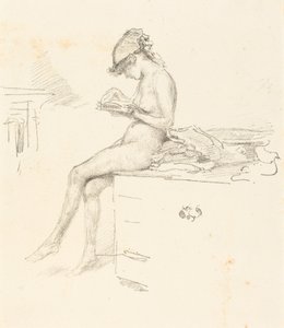 Az olvasó kis aktmodell alkotó: James McNeill Whistler