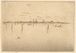 A Kis Velence, az Első velencei sorozatból (Velence, tizenkét rézkarcból álló sorozat) alkotó: James McNeill Whistler
