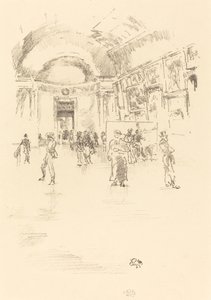 A Long Gallery, Louvre alkotó: James Abbott McNeill Whistler
