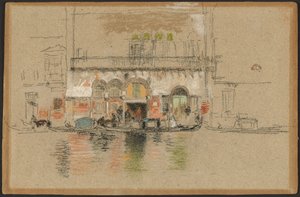 A palota; fehér és rózsaszín alkotó: James Abbott McNeill Whistler