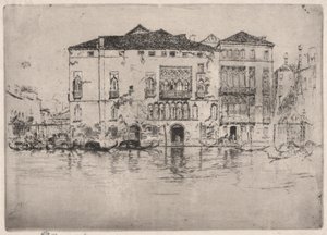 A paloták az első velencei díszletből (Velence, Tizenkét rézkarc sorozat) alkotó: James Abbott McNeill Whistler
