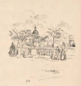 A Pantheon a Luxembourg-kert teraszáról alkotó: James Abbott McNeill Whistler