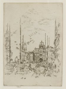 A Piazzetta, az első velencei díszletből (Velence, Tizenkét rézkarc sorozat) alkotó: James Abbott McNeill Whistler