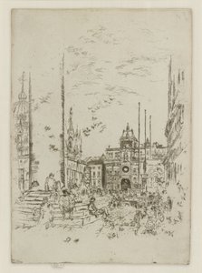 A Piazzetta, az első velencei sorozatból (Velence, tizenkét rézkarc sorozata) alkotó: James McNeill Whistler