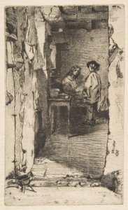 A rongygyűjtő nők (rongyszedők, Quartier Mouffetard, Párizs) alkotó: James McNeill Whistler