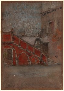 A lépcsőház: Megjegyzés pirossal alkotó: James Abbott McNeill Whistler