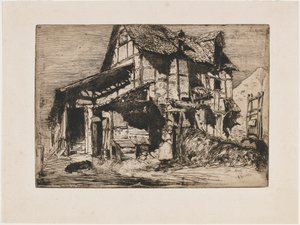 A nem biztonságos bérház. A tizenkét rézkarc egyike a természetből (A francia díszlet) alkotó: James Abbott McNeill Whistler
