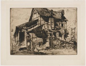 A nem biztonságos bérház. A tizenkét rézkarc egyike a természetből. (A francia díszlet) alkotó: James Abbott McNeill Whistler