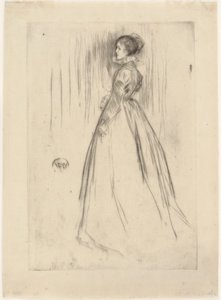 The Velvet Dress (Mrs. Leyland) alkotó: James Abbott McNeill Whistler