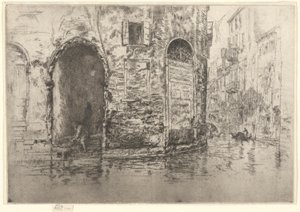 Két ajtó, az első velencei díszletből (Velence, Tizenkét rézkarc sorozat) alkotó: James Abbott McNeill Whistler