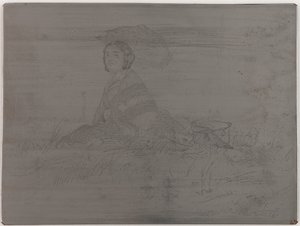 <em>En Plein Soleil</em>. Törölhetetlen lemez a Tizenkét rézkarc a természetből (A francia díszlet) alkotó: James Abbott McNeill Whistler