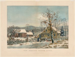 New England téli jelenet, 1861.