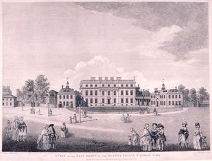 A Buckingham House keleti frontja, Westminster, London, 1796