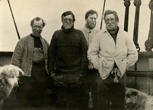 "A déli párt a Nimród fedélzetén.", 1909 alkotó: James Murray
