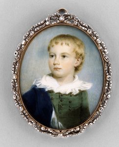Fiú portréja, 1810-20 körül (akvarell elefántcsonton alkotó: James Nixon