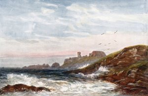 "Dunbar Castle" (színes litográfia)