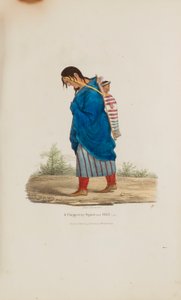 A Chippeway nő és gyermeke, a The Aboriginal Portfólióból alkotó: James Otto Lewis
