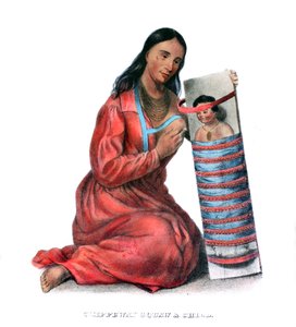 Chippeway (Ojibwe) nő és gyermek