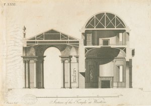 Weston-under-Lizard – Diana temploma: metszet, nd [c 1765-1770]
