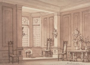 Hall egy gótikus kastélyban