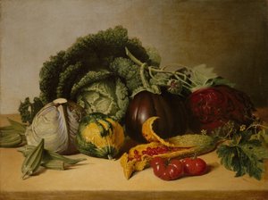 Csendélet: Balzsam alma és zöldségek, kb. 1820-as évek.