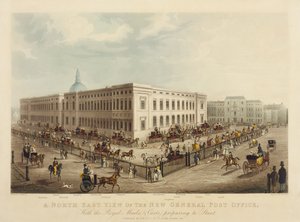Az új főposta északkeleti nézete, 1829 alkotó: James Pollard