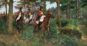 Az előőrsök ügye, Napóleon 1. hadseregének 9. huszárjai 1806 (olaj, vászon)