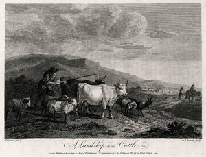Landskip és szarvasmarha, 1774.