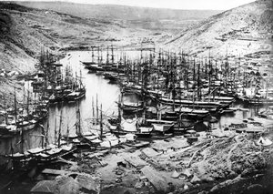Balaklava kikötő a krími háború alatt, 1855 körül