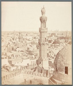 Egyiptom. Kairó. Kilátás a mameluk Sarghitmish emír medreszéjéből és mauzóleumából (1356) alkotó: James Robertson