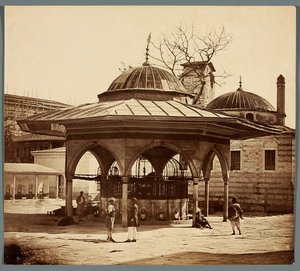 "Szökőkút a Hagia Szophia udvarán" alkotó: James Robertson