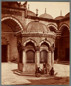 „Szökőkút a Yeni Cami udvarán” alkotó: James Robertson