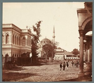 „A Tophanna utca” [Isztambul. Utca Tophanéban - a háttérben mecset] alkotó: James Robertson