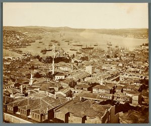 „A Boszporusz” [Isztambul. A város panorámája - kilátás a Boszporusz-szoros irányába] alkotó: James Robertson