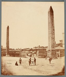 „Obeliszkek a hippodromban” [Isztambul. Hippodrom a Kék mecset előtt két obeliszkkel - előtérben Theodosius obeliszkje] alkotó: James Robertson