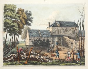 Hougoumont kastélya: a halottakat a csata után temették el